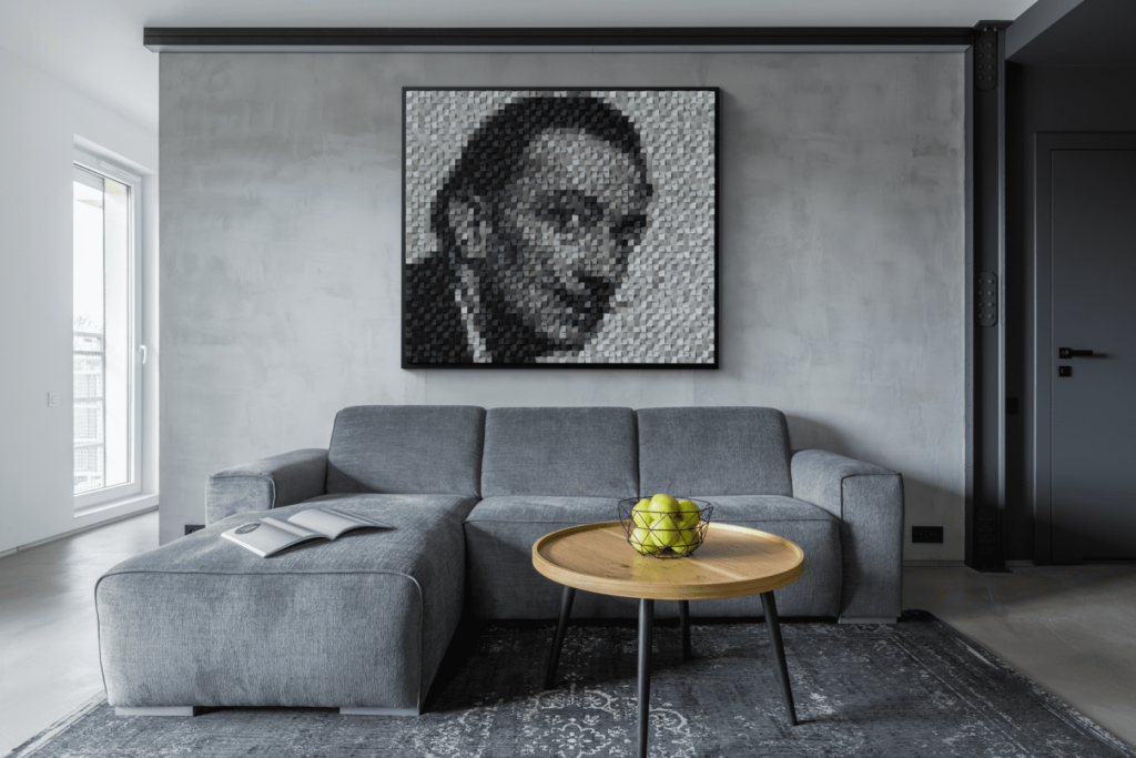 crafting pixel art decor - Dali in a room