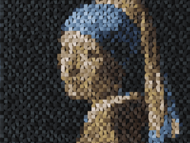 wood wall art of The Girl with a Pearl Earring