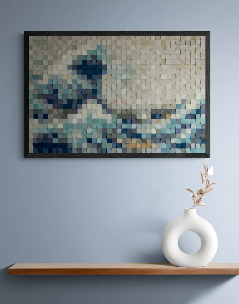 Pixel wood art - The Great Wave
Luxury Pixelated Art Decor
